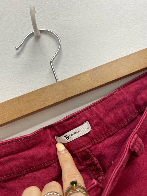 Gorgeous duo of tu skinny jeans red orange UK 14 #1 LJ446