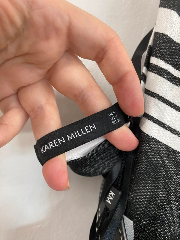 Fabulous Karen Millen Monochromatic Halterneck Midaxi Dress UK8 FF001