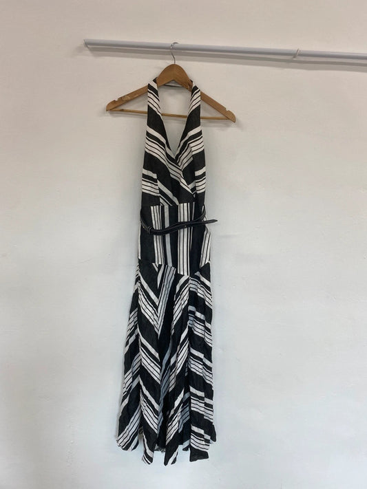 Fabulous Karen Millen Monochromatic Halterneck Midaxi Dress UK8 FF001