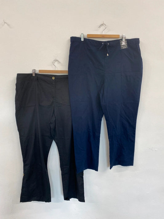 Fabulous George & EWM Stylish Straight Leg Trousers Duo UK24 #6 MS008