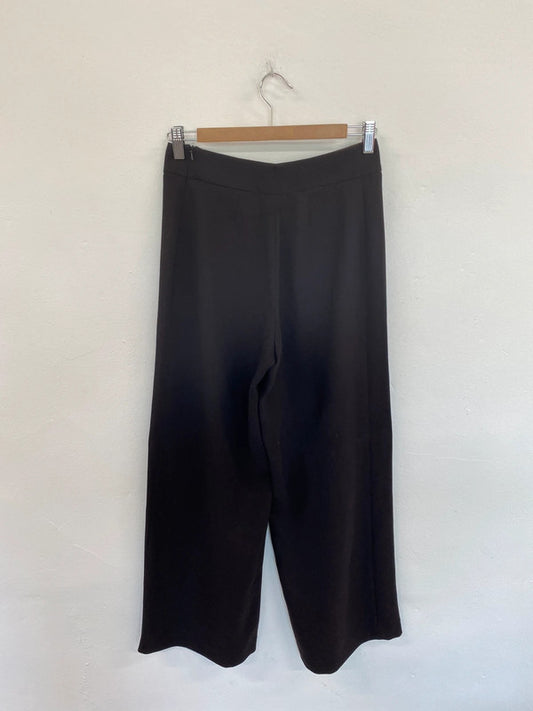 Fabulous Hobbs Chocolate Brown Wide Leg Wool Trousers Altered UK12 FK116