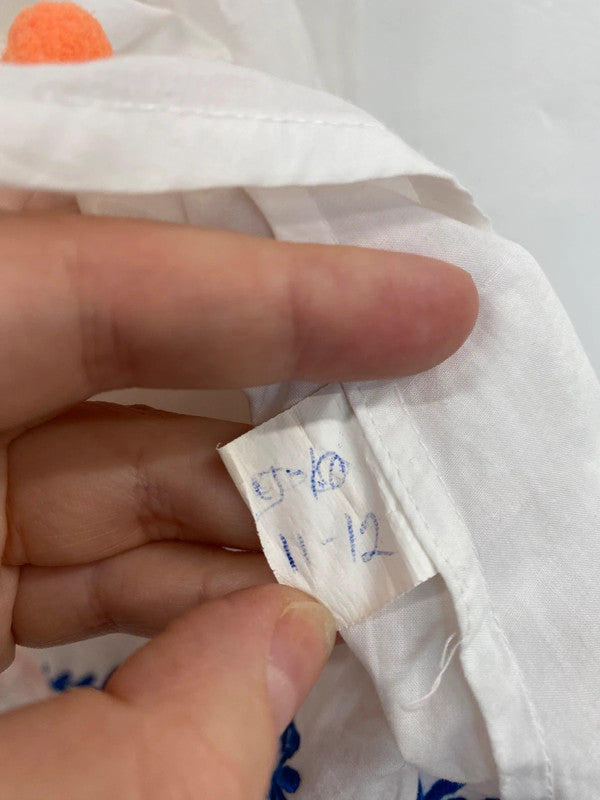 Fabulous Girls Boho Chic Embroidered Pom Pom Accent Dress 10-12yrs AG003