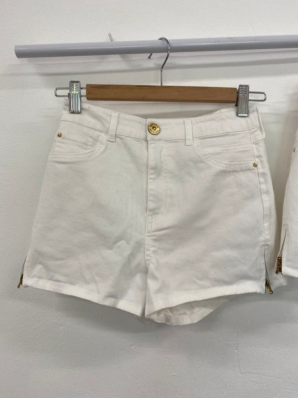 Fabulous River Island Ivory Y2K Vibes Denim Shorts Trio UK6-8 #435 KM004
