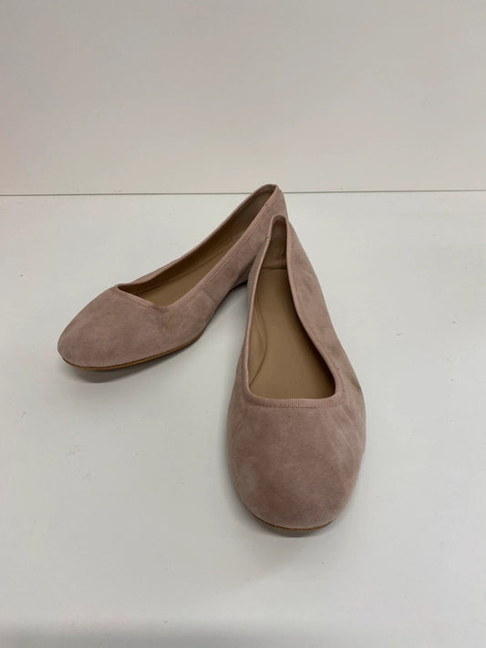 Fabulous The White Company Rose Beige Suede Ballet Flats UK6 MW001