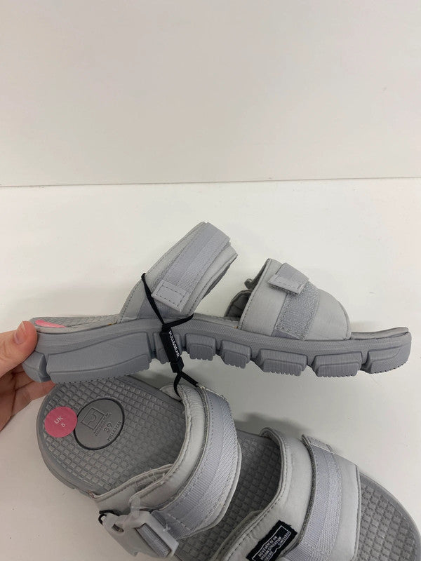 Fabulous Pull & Bear Grey Holiday Vibes Foam Slides UK5-6 MW001