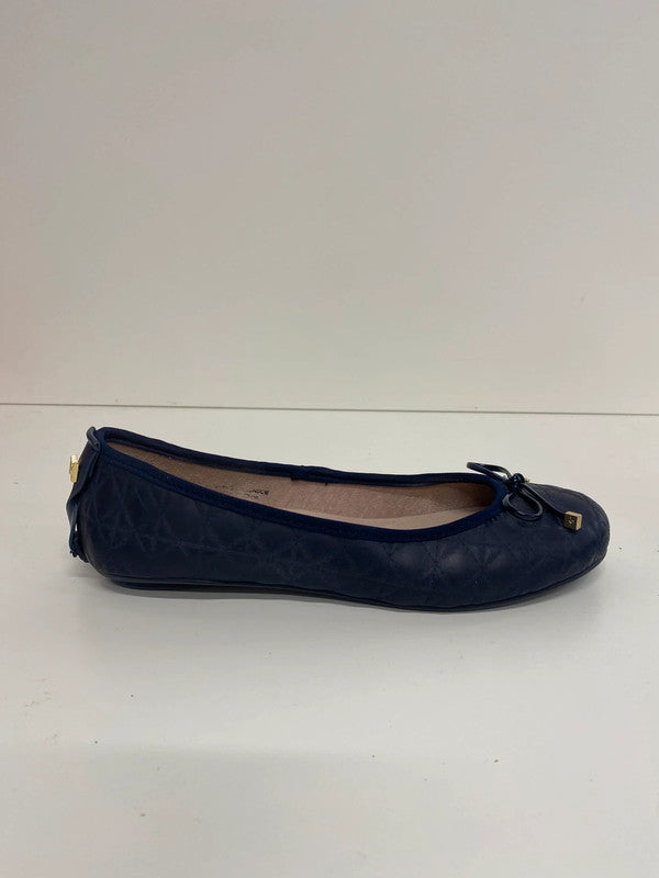Fabulous Butterfly Twists Navy Quilted Ballet Flats UK6 MW001