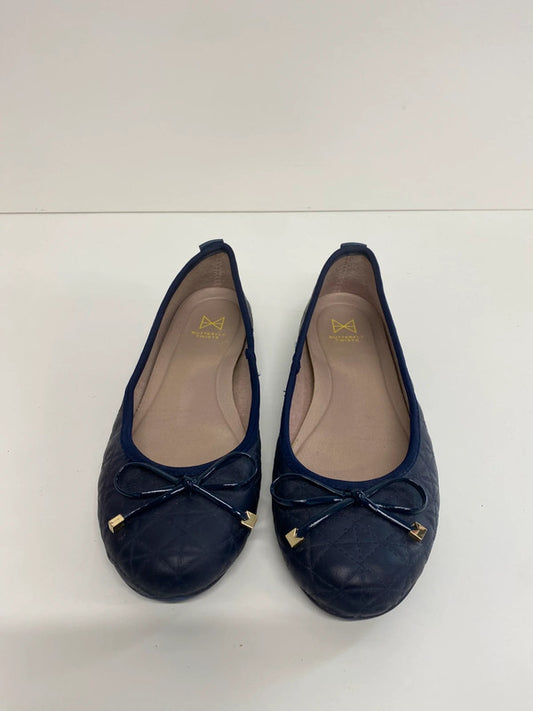Fabulous Butterfly Twists Navy Quilted Ballet Flats UK6 MW001