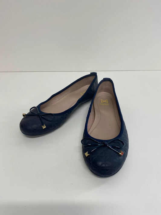Fabulous Butterfly Twists Navy Quilted Ballet Flats UK6 MW001