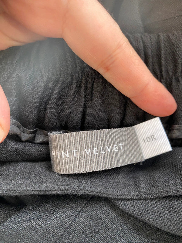 Fabulous Mint Velvet Black Y2K Vibes Wide Leg Cargo Trousers UK10 R LG005