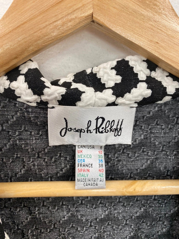 Fabulous Joseph Ribkoff Black & Ivory Textured Blazer UK10 KM004