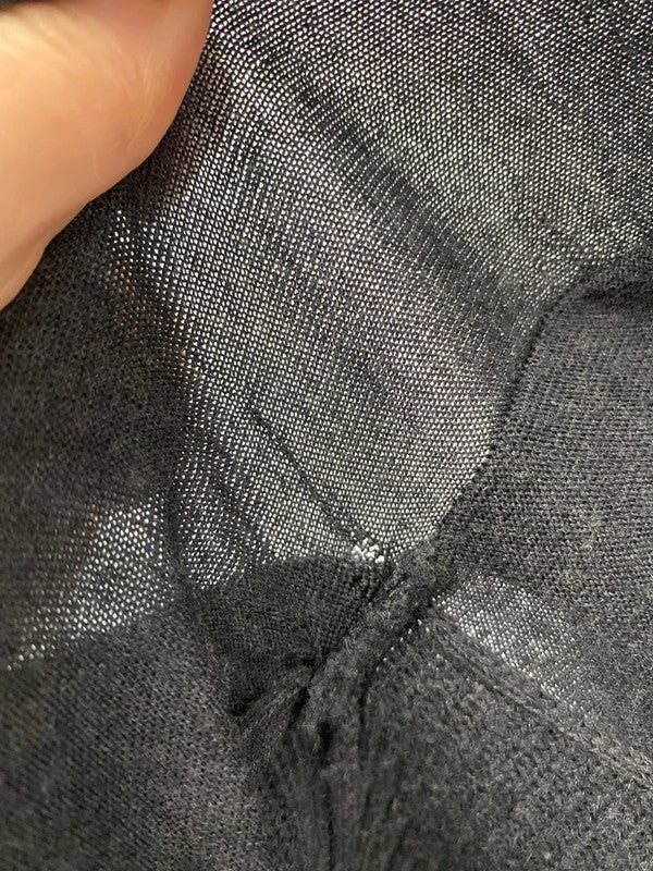 Fabulous Jaeger lagenlook Charcoal grey wool cardigan UkL (16) AH451