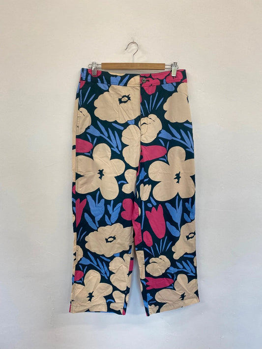 Fabulous marimekko Uniqlo Colourful Floral Wide Leg Trousers UK XL KM001