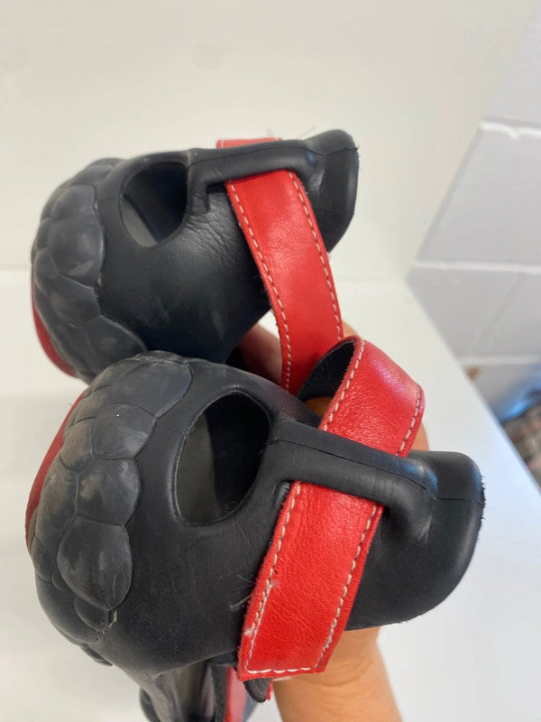 Fabulous Wolky leather walking Sandals UK6 Red & Black KM001