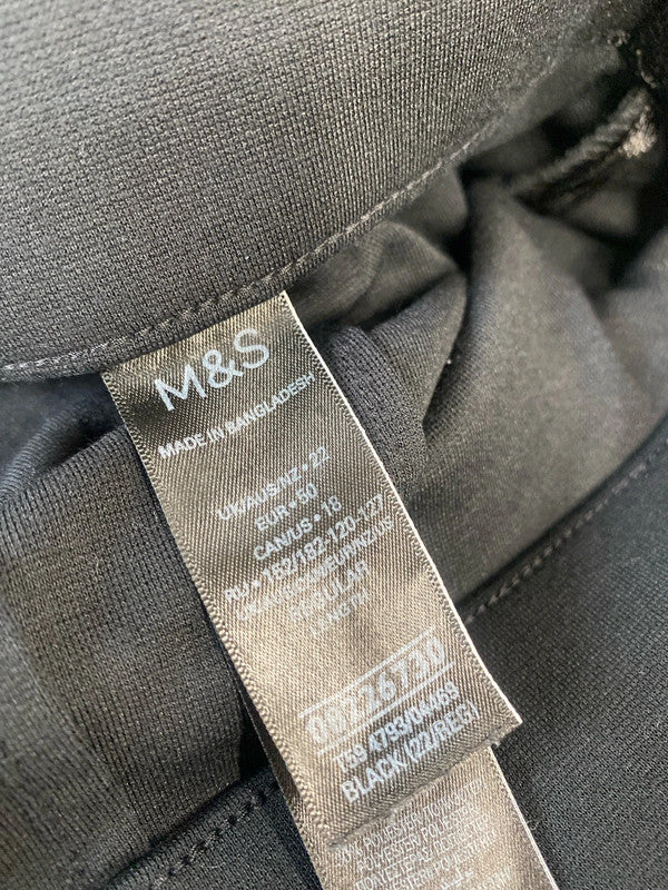 Fabulous duo Of M&S elasticated waist wide leg trousers Uk22 regular #5 HB452