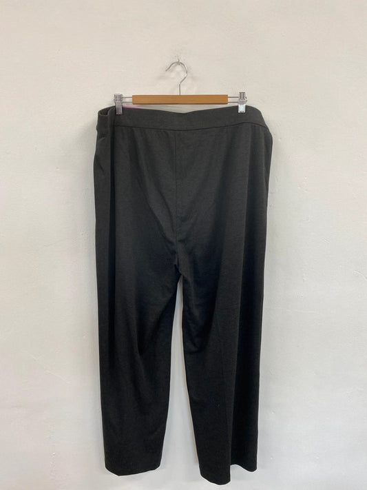 Fabulous M&S Charcoal Grey Wide Leg High Rise Trousers UK22 R HB452