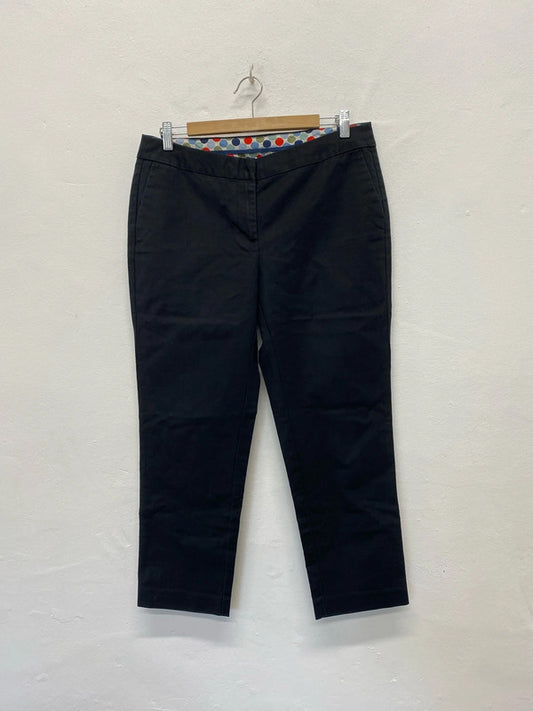 Fabulous Boden cropped smart casual cotton trouser UK12 LG276