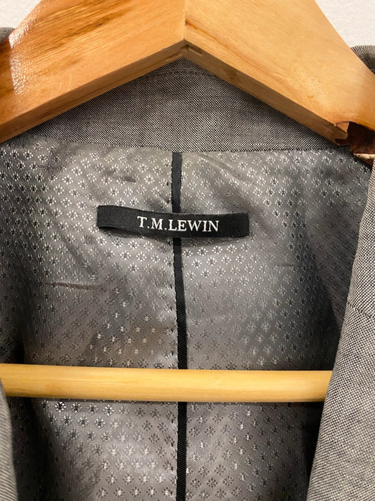 Fabulous TM Lewin Ladies Grey Suit Blazer UK10 LG276
