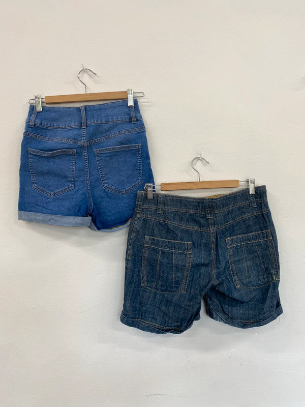Fabulous New Look & Next Denim Shorts Duo UK10 #10 MH456