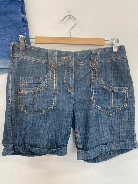 Fabulous New Look & Next Denim Shorts Duo UK10 #10 MH456