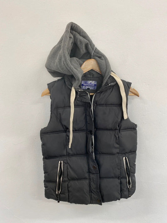 Fabulous Internacionale Grey Y2K Vibes Hooded Gilet UK10 MH456