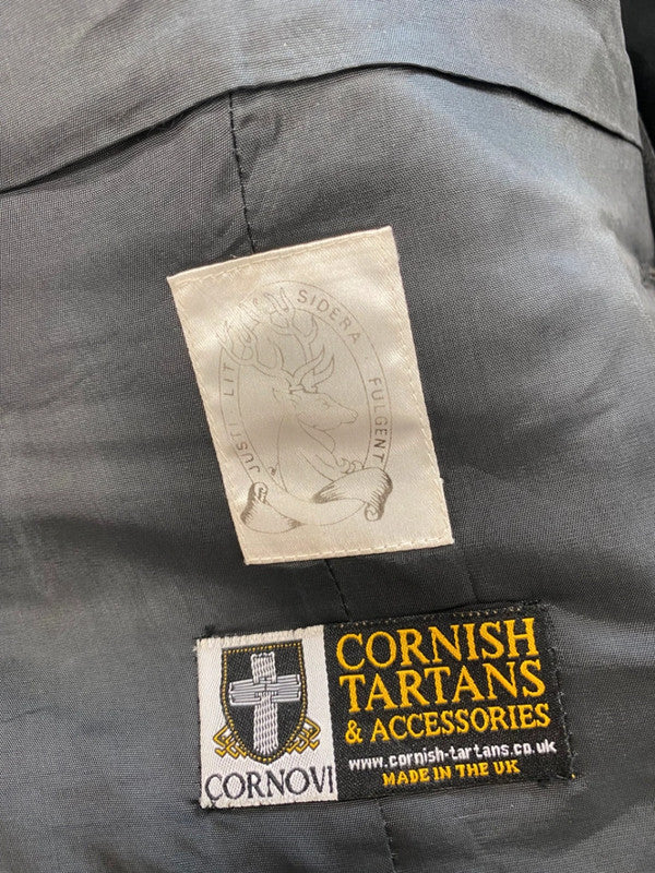 Traditional kilt jacket & waistcoat Prince Charlie UK 40 short Black #100 MD001