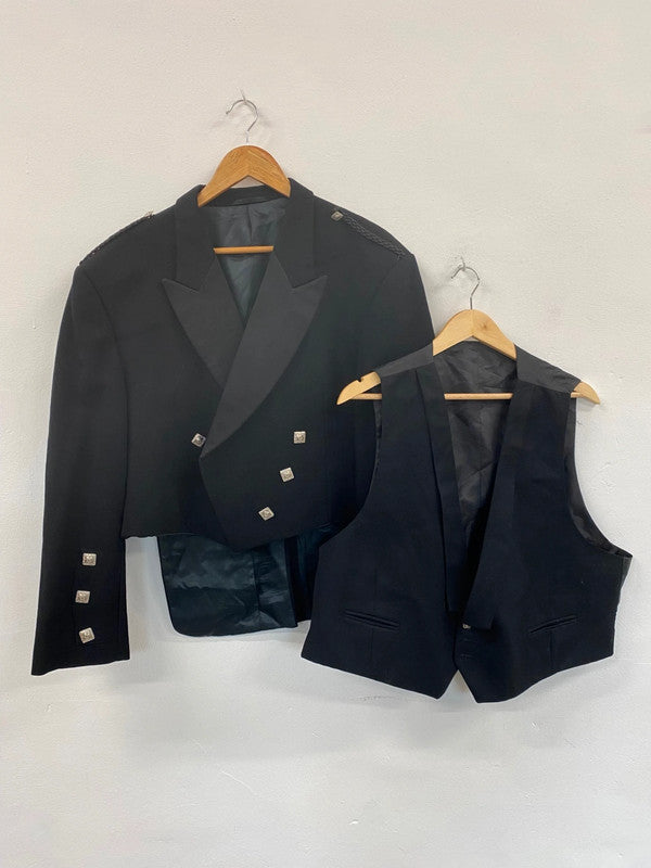 Classic Traditional Kilt Jacket & Waistcoat Prince Charlie UK 48R #108 MD001