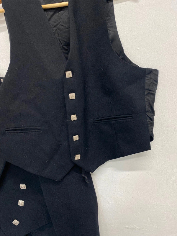 Classic traditional kilt jacket & waistcoat Prince Charlie UK42 short #104 MD001