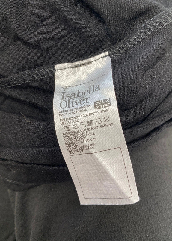 Fabulous Isabella oliver Grayson maternity Dress UK 12 Black AS001