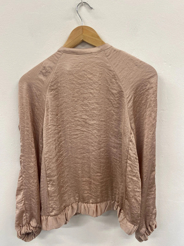 Fabulous Rose blush pink satin bomber UkM lightweight GM143