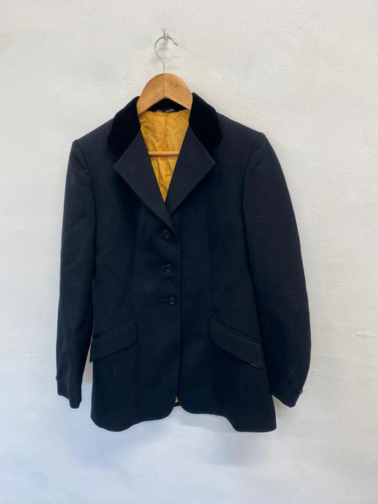 Fabulous Pytchley Show equestrian horse riding jacket UK 12 Black GM143