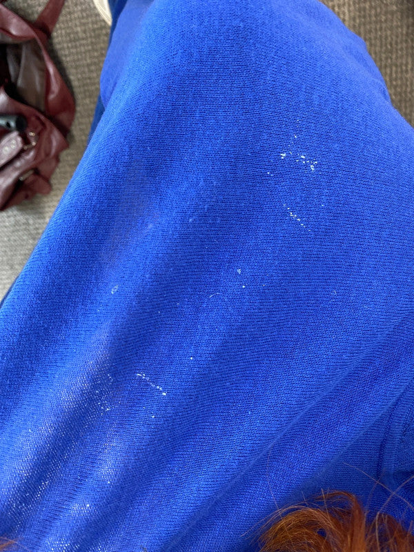 Gorgeous dkny blue cardigan asymmetrical *marked UK M GM143