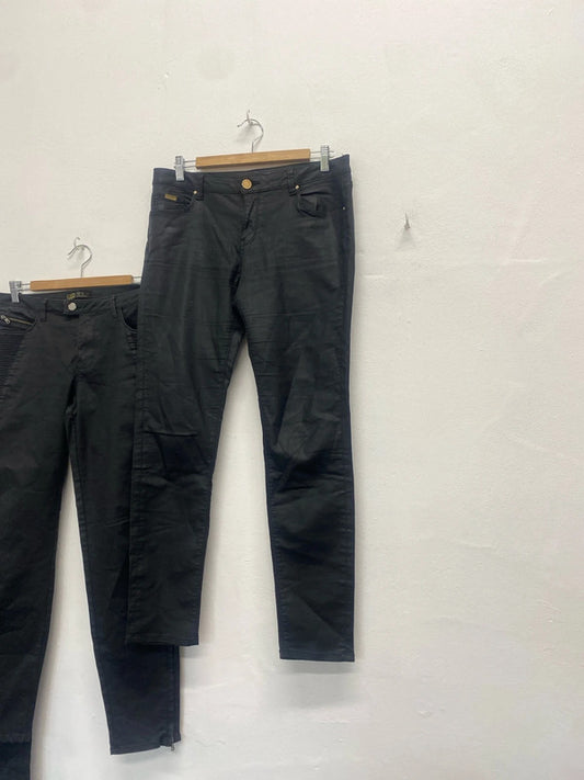 Gorgeous trio of faux leather jeans skinny Zara UK 14 #43 GM143