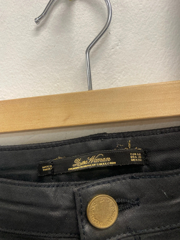 Gorgeous trio of faux leather jeans skinny Zara UK 14 #43 GM143