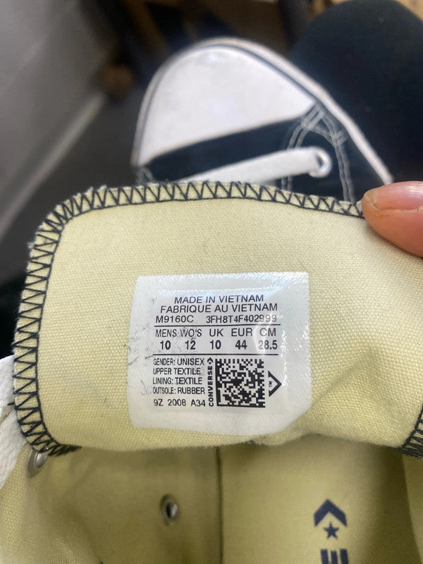 Fabulous Black Converse High tops black Uk10 Chuck Taylor GM143