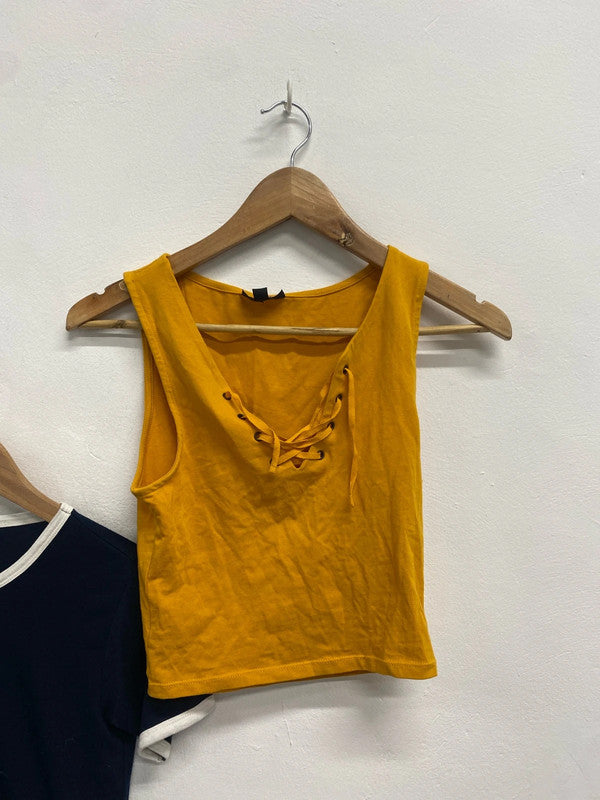 Fabulous duo of women’s crop chill tops by topshop UK 8 #63 GM143