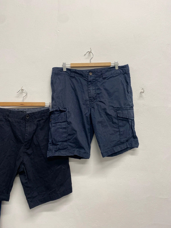 Classic men’s bundle of navy cargo and chino shorts route one next W34-36 #64 GM143