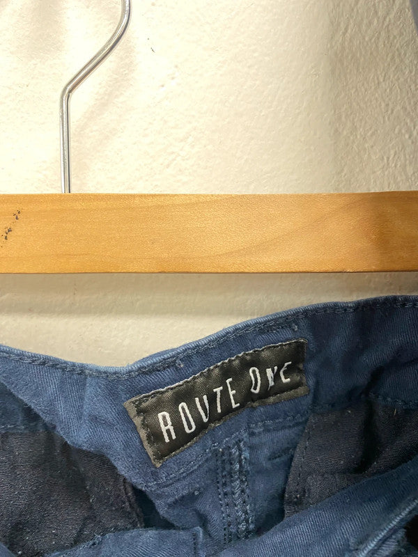 Classic men’s bundle of navy cargo and chino shorts route one next W34-36 #64 GM143