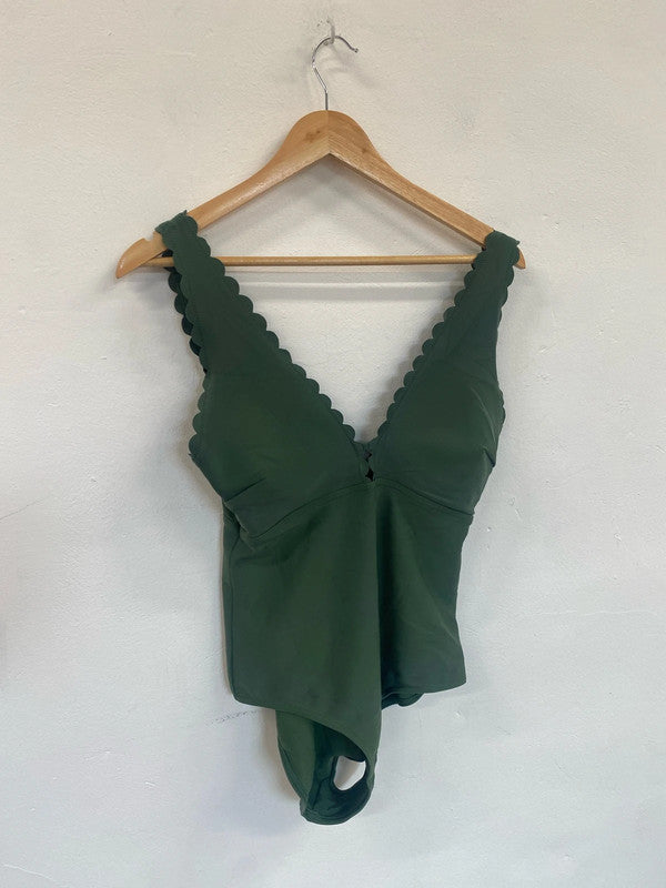 Fabulous M&S Khaki Green swimsuit Uk14 Marks & Spencer’s AT002