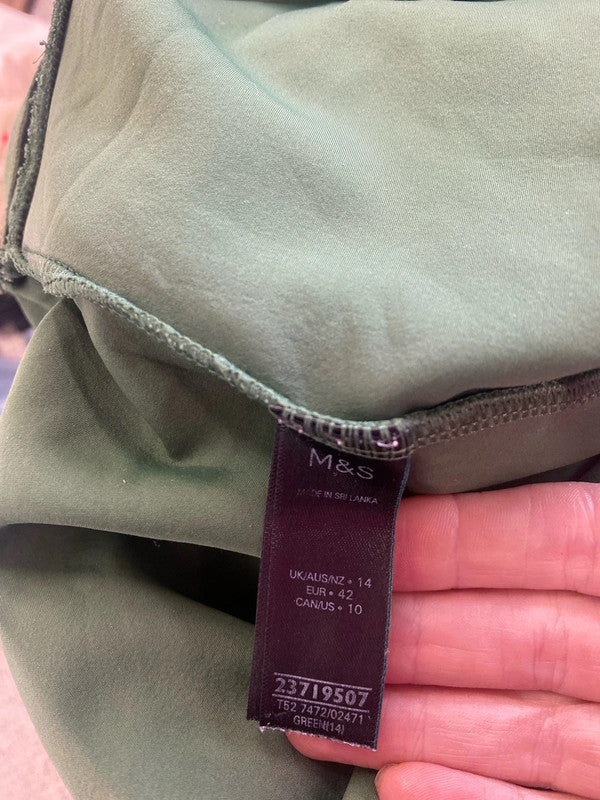 Fabulous M&S Khaki Green swimsuit Uk14 Marks & Spencer’s AT002