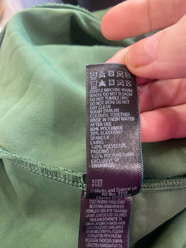 Fabulous M&S Khaki Green swimsuit Uk14 Marks & Spencer’s AT002