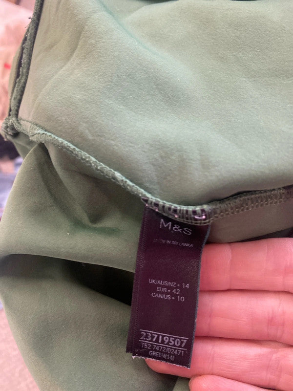 Fabulous M&S Khaki Green swimsuit Uk14 Marks & Spencer’s AT002