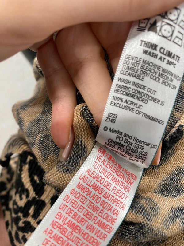 Fabulous m&s leopard print knit jumper UK 14 AT002