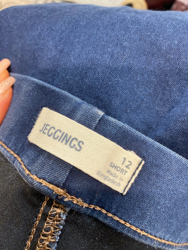 Fabulous m&s blue denim jeggings casual UK 12 AT002