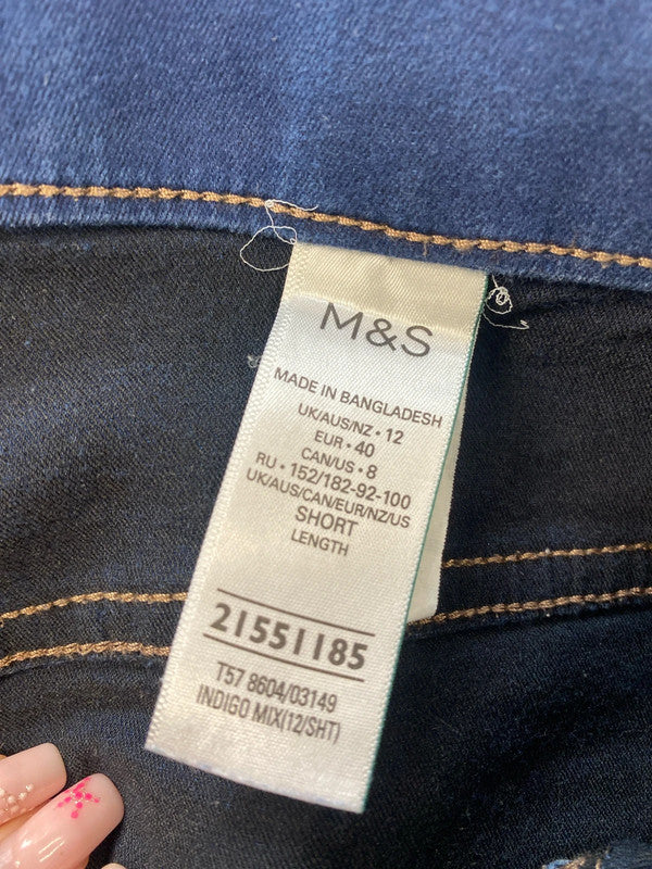 Fabulous m&s blue denim jeggings casual UK 12 AT002