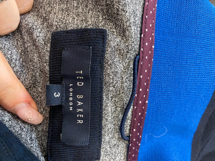 Fabulous Ted Baker Bomber Jacket UK M Navy ZB458