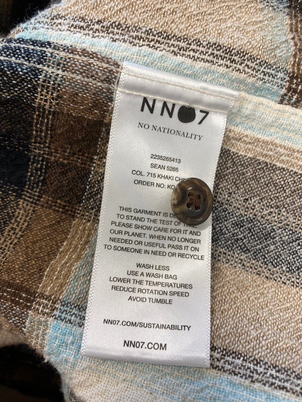 Fabulous NN07 Shacket UK M Brown beige checked ZB458
