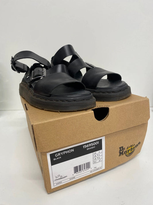 Fabulous Dr. Martens Gryphon Sandals 4 Black leather ZB458