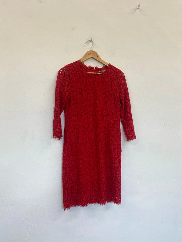 Fabulous H&M UkM Red lace overlay dress UkM Sexy AT002