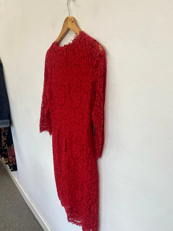 Fabulous H&M UkM Red lace overlay dress UkM Sexy AT002