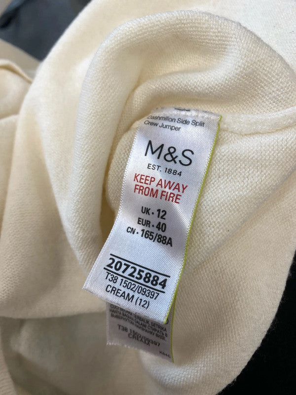 Gorgeous Marks & Spencer cream knit jumper Uk 12 AT002